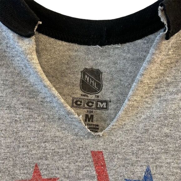 Washington Capitals CCM NHL Gray Raglan Long Sleeve T-Shirt M - Picture 4 of 9